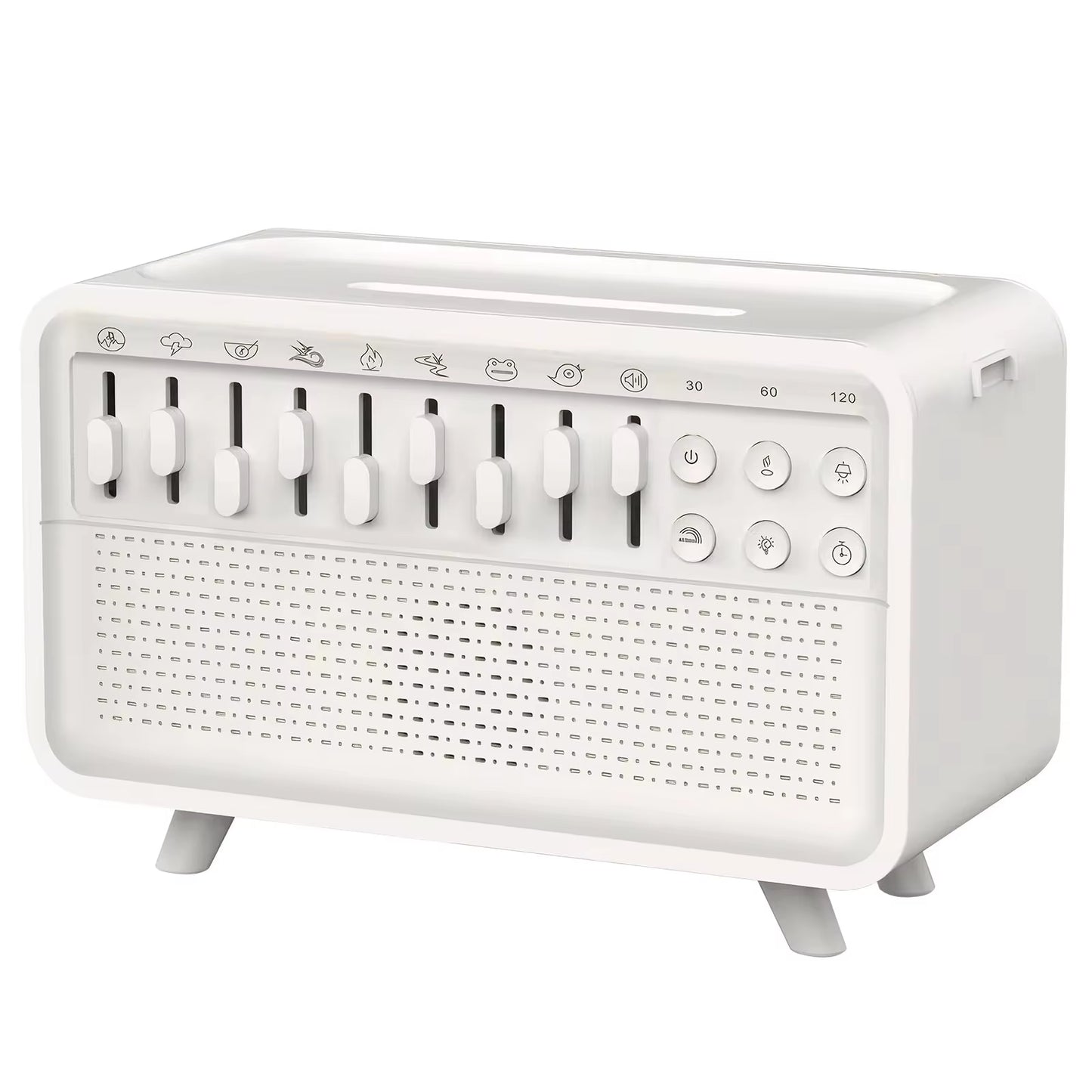 4 in 1 HIFI Bluetooth Speaker LED White Noise Speaker White Noise Sleep Aid Night Light Humidifier Machine with 8 Nature Sounds